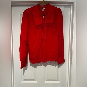 Lucky Brand red blouse